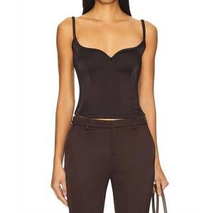 NEW PARIS GEORGIA heart top in chocolate